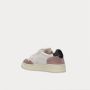 Autry Vintage-geïnspireerde leren sneakers met iconische groene hak Beige Dames - Thumbnail 4