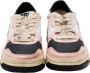 Autry Vintage Lage Leren Sneakers in Wit Zwart Roze Multicolor Dames - Thumbnail 5