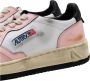 Autry Vintage Lage Leren Sneakers in Wit Zwart Roze Multicolor Dames - Thumbnail 8