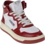 Autry Rode en witte mid-top sneakers Rood Dames - Thumbnail 5