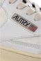 Autry Open Mid Man Leat Leat Synthetisch Leren Sneakers Wit Heren - Thumbnail 12