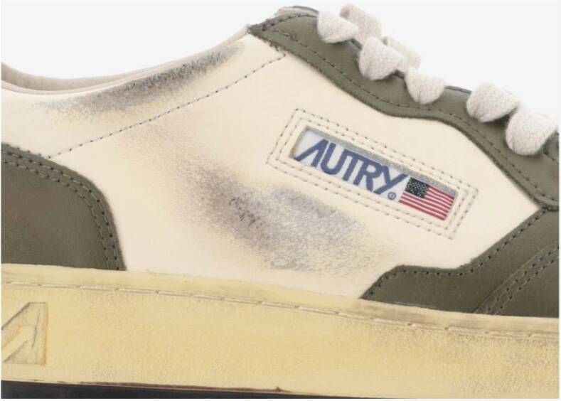 Autry Leren sneakers met kleurblok ontwerp Wit Heren