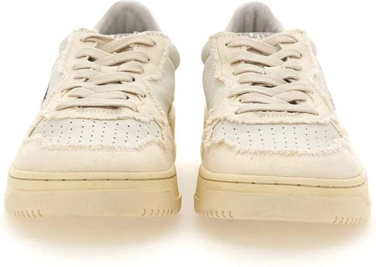 Autry Witte Leren Sneakers Wit Heren