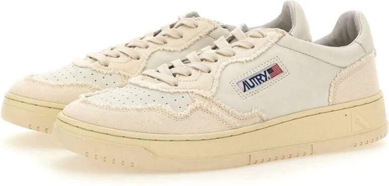 Autry Witte Leren Sneakers Wit Heren