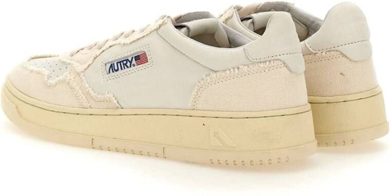 Autry Witte Leren Sneakers Wit Heren