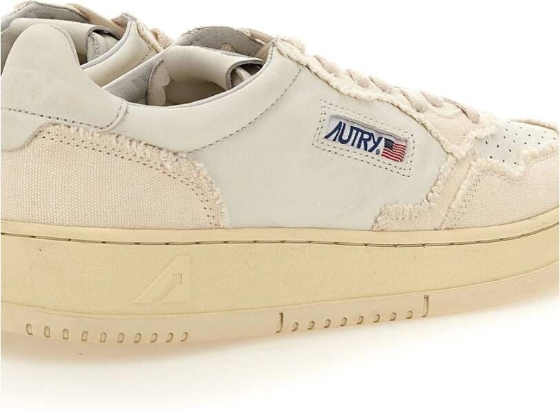 Autry Witte Leren Sneakers Wit Heren