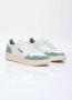 Autry Medalist Lage Sneakers Wit en Militair Groen Suède White Heren - Thumbnail 4