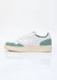 Autry Medalist Lage Sneakers Wit en Militair Groen Suède White Heren - Thumbnail 5