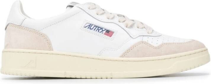 Autry Suede Witte Sneakers Beige Heren