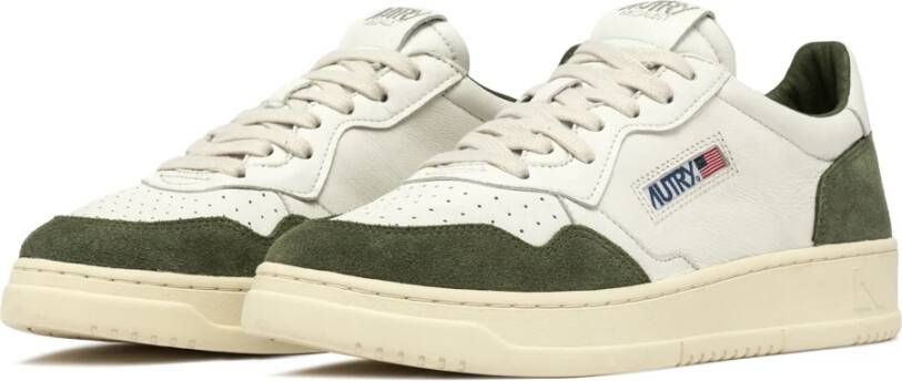 Autry Tricolor Suède Medalist Sneakers Green Heren