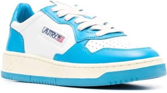 Autry Tweekleurige lage leren sneakers Multicolor Dames