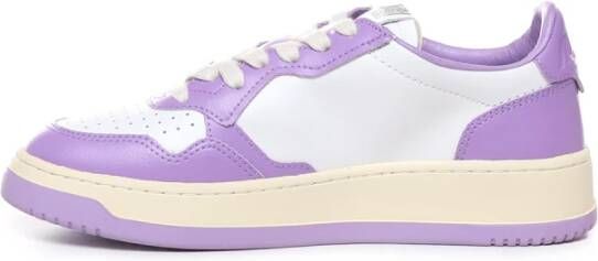 Autry Tweekleurige Leren Sneakers White Dames