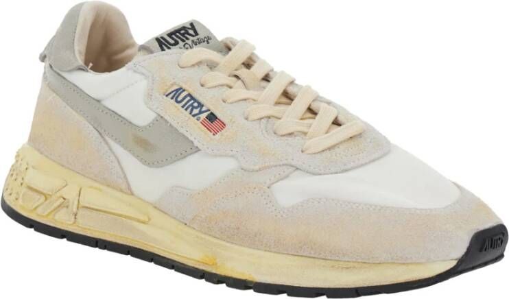 Autry Vintage Beige Lage Top Sneakers Beige Heren