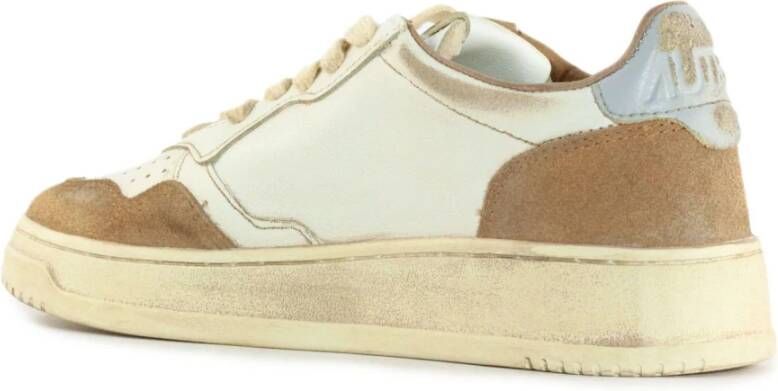 Autry Vintage Beige Sneakers met Suède Detail Beige Dames