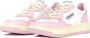 Autry Witte en Roze Lage Leren Sneakers Witte Roze Leren Sneakers voor Dames Multicolor White Dames - Thumbnail 6