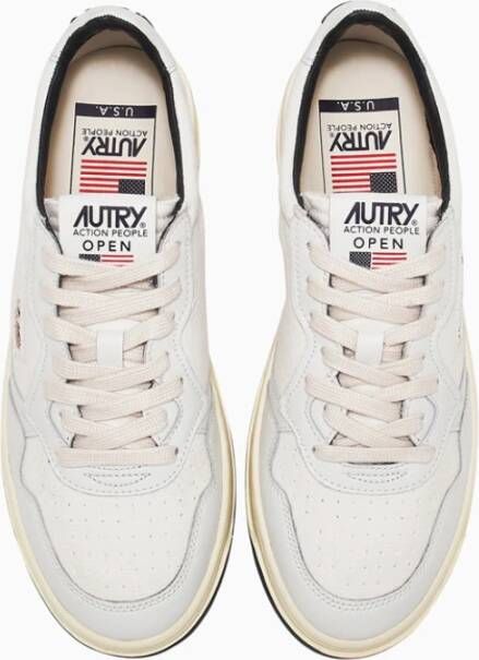 Autry Vintage Canvas Sneakers met Leren Details