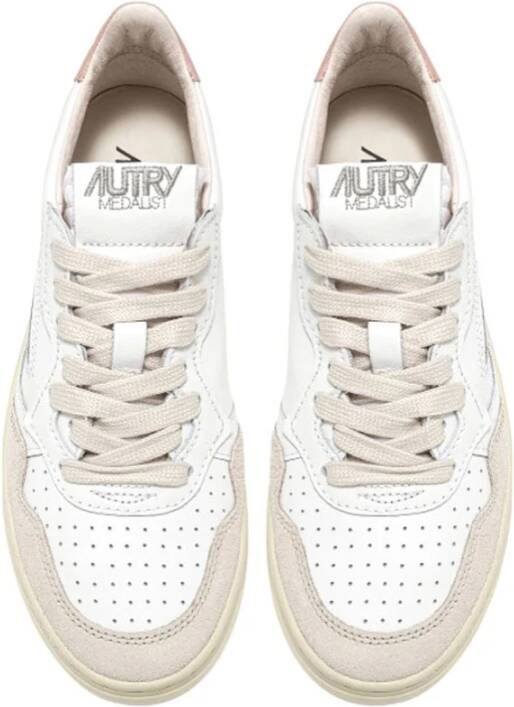 Autry Vintage-geïnspireerde lage leren sneaker White Dames