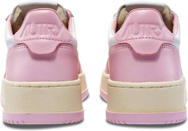 Autry Vintage-geïnspireerde Leren Sneaker Pink Dames