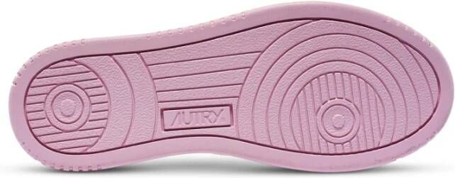 Autry Vintage-geïnspireerde Leren Sneaker Pink Dames