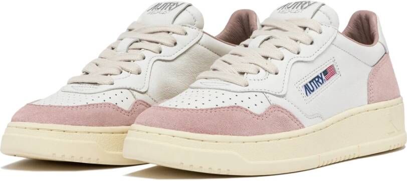 Autry Vintage-geïnspireerde witte leren sneakers White Dames