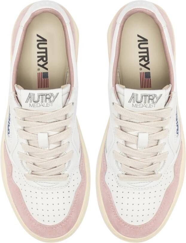 Autry Vintage-geïnspireerde witte leren sneakers White Dames