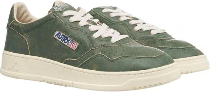 Autry Vintage Groene Leren Sneakers Green Heren