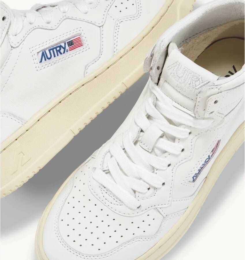 Autry Vintage High-Top Leren Sneakers White Heren
