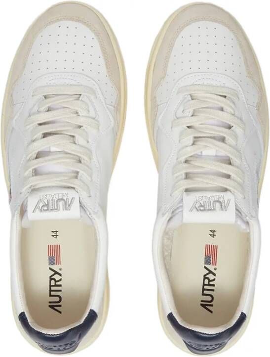 Autry Vintage Lage Leren Sneaker Wit & Navy