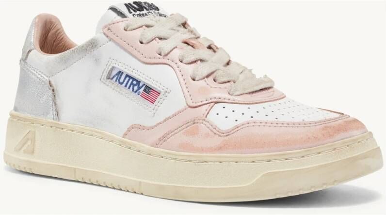 Autry Vintage Witte Leren Sneakers Multicolor Dames - Foto 6