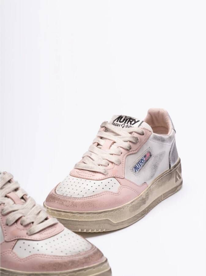 Autry Vintage Witte Leren Sneakers Multicolor Dames - Foto 15