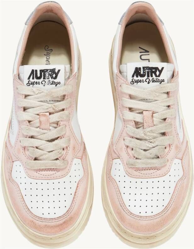 Autry Vintage Witte Leren Sneakers Multicolor Dames - Foto 9