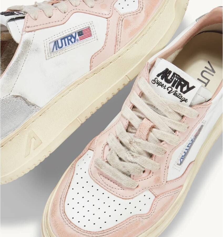 Autry Vintage Witte Leren Sneakers Multicolor Dames - Foto 11