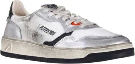 Autry Vintage Lage Sneaker in Zilver Wit Gray Heren