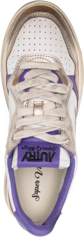Autry Vintage Low Top Leren Sneakers Multicolor Dames