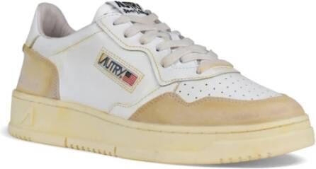 Autry Vintage lage sneakers in wit leer Wit Heren