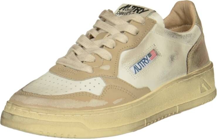 Autry Vintage Lage Sneakers voor Vrouwen White Dames