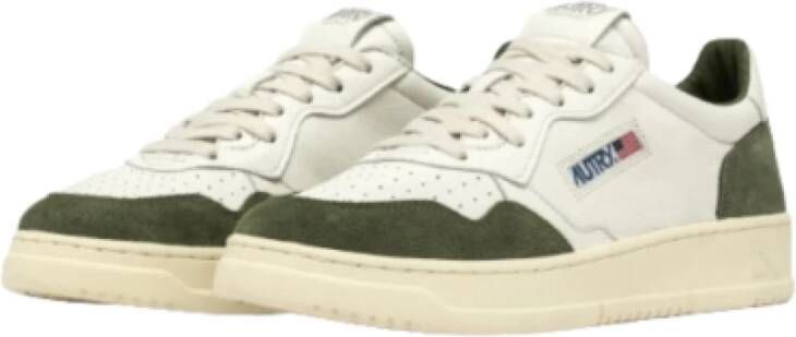 Autry Vintage Lage Top Leren Sneakers Green Heren
