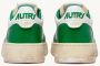 Autry Vintage Leather Sneakers Blanc Vert - Thumbnail 2
