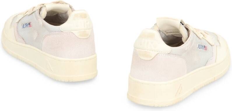 Autry Vintage Leren Sneakers met Suède Inzetstukken