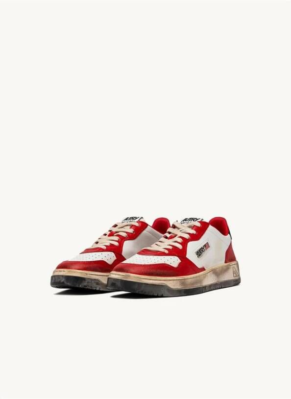 Autry Vintage Low Medalist Sneakers Red Heren