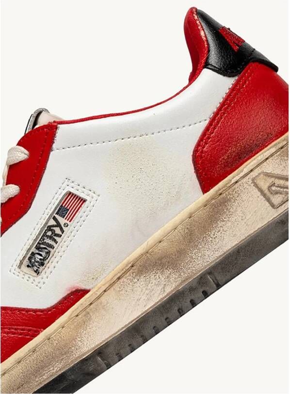 Autry Vintage Low Medalist Sneakers Red Heren