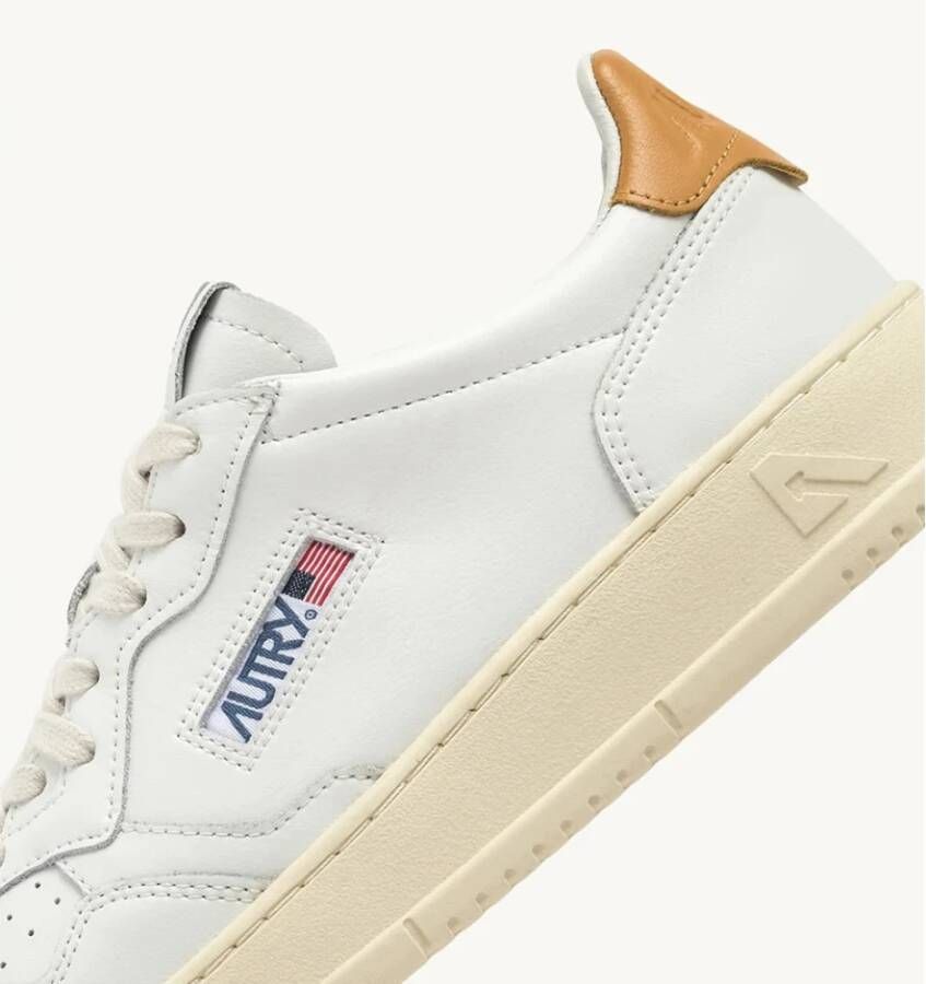 Autry Witte Leren Lage Sneakers met Logo Patch White Dames - Foto 12