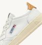 Autry Witte Leren Lage Sneakers met Logo Patch White Dames - Thumbnail 12