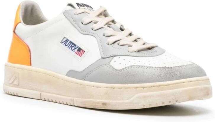 Autry Vintage Medalist Lage Top Leren Sneakers Multicolor Heren