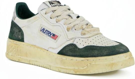Autry Vintage Medalist Leren Sneakers Groen Wit White Dames