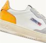 Autry Vintage Medalist Leren Sneakers Wit Grijs Oranje Multicolor Heren - Thumbnail 3