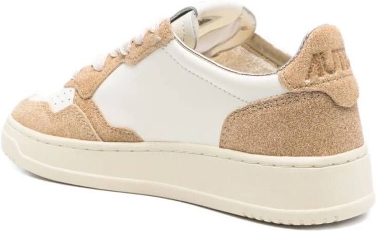 Autry Vintage Medalist Low Sneakers Wit Zand