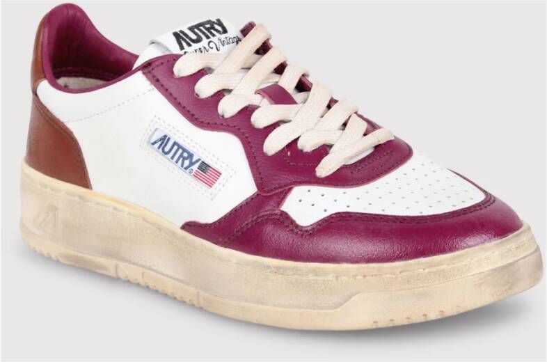 Autry Vintage Medalist Metallic Sneakers Red Dames