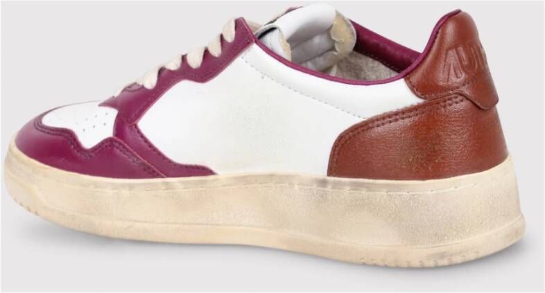 Autry Vintage Medalist Metallic Sneakers Red Dames