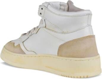 Autry Vintage Mid Sneakers in wit leer en suède White Dames